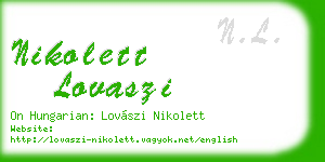 nikolett lovaszi business card